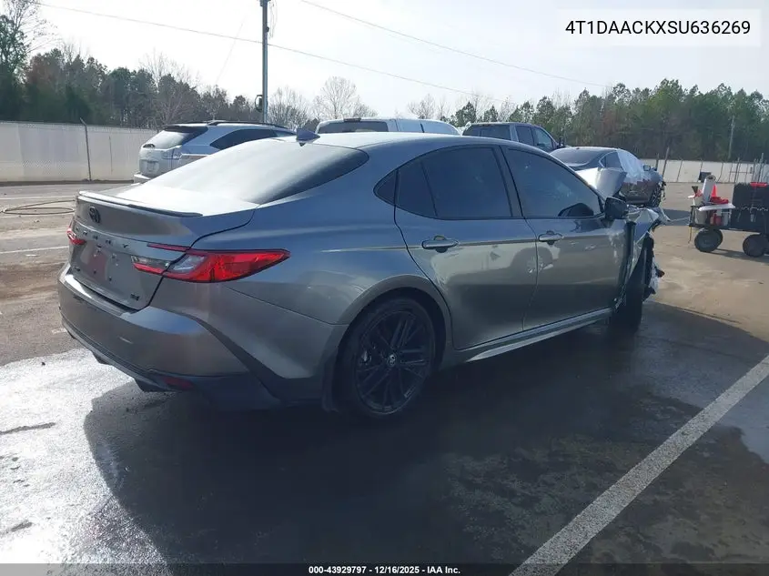 4T1DAACKXSU636269 2025 Toyota Camry Se