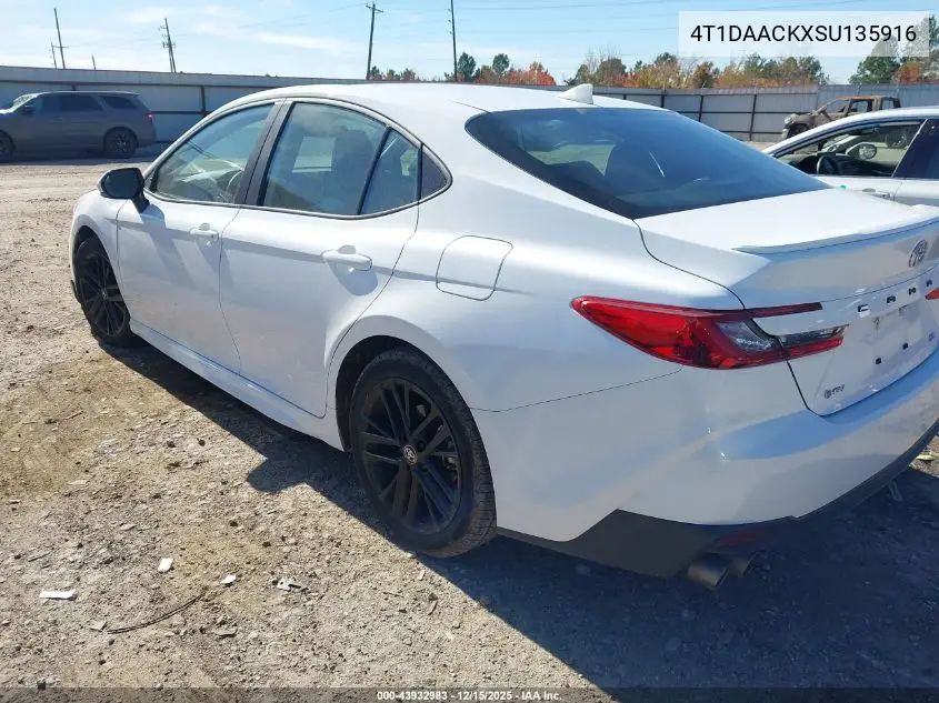 4T1DAACKXSU135916 2025 Toyota Camry Se