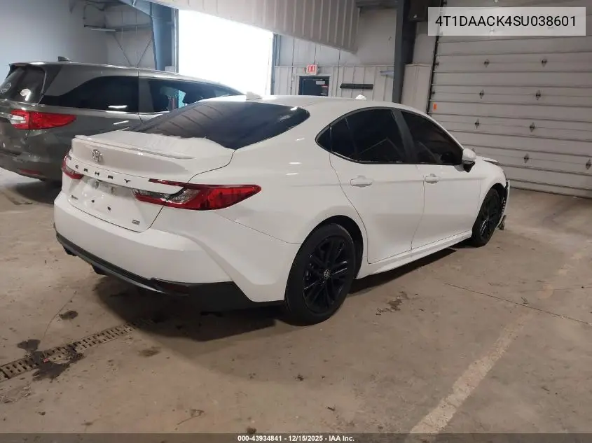 4T1DAACK4SU038601 2025 Toyota Camry Se