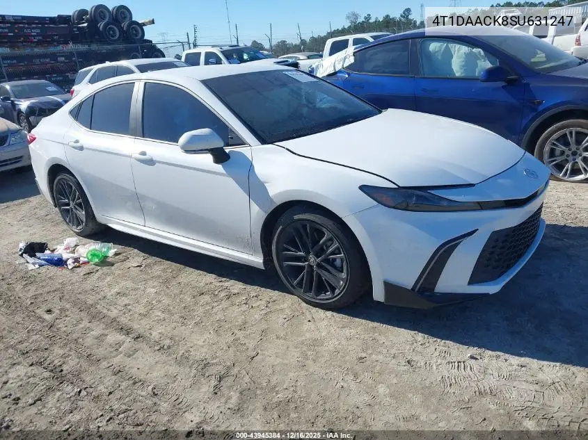 4T1DAACK8SU631247 2025 Toyota Camry Se