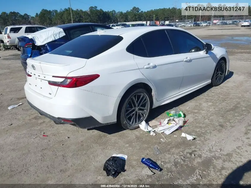 4T1DAACK8SU631247 2025 Toyota Camry Se