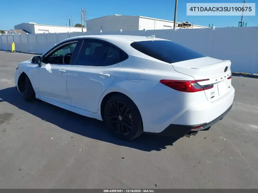 4T1DAACK3SU190675 2025 Toyota Camry Se