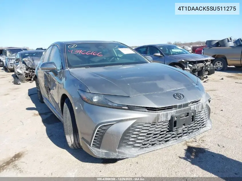 4T1DAACK5SU511275 2025 Toyota Camry Se