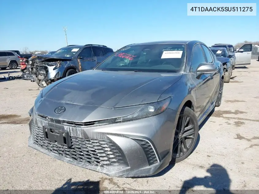 4T1DAACK5SU511275 2025 Toyota Camry Se