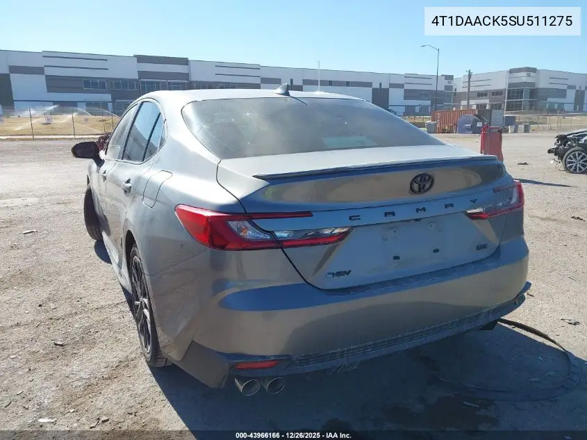 4T1DAACK5SU511275 2025 Toyota Camry Se