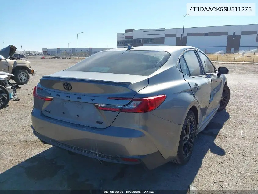 4T1DAACK5SU511275 2025 Toyota Camry Se