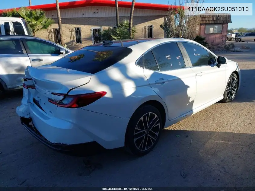 4T1DAACK2SU051010 2025 Toyota Camry Xle