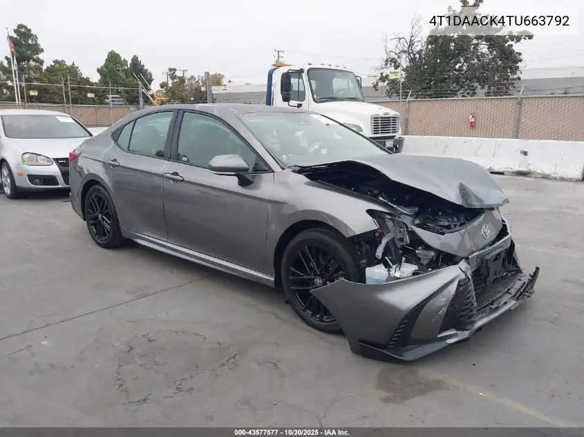 4T1DAACK4TU663792 2026 Toyota Camry Se
