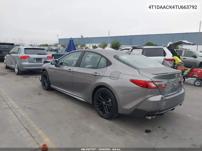 4T1DAACK4TU663792 2026 Toyota Camry Se