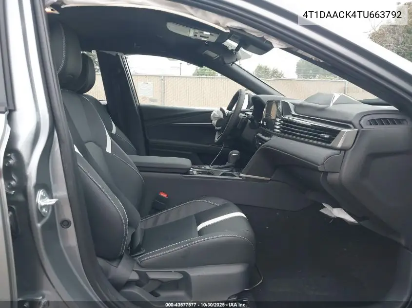 4T1DAACK4TU663792 2026 Toyota Camry Se