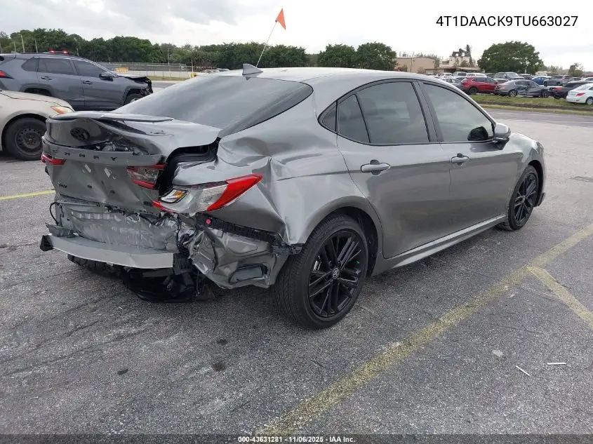 4T1DAACK9TU663027 2026 Toyota Camry Se
