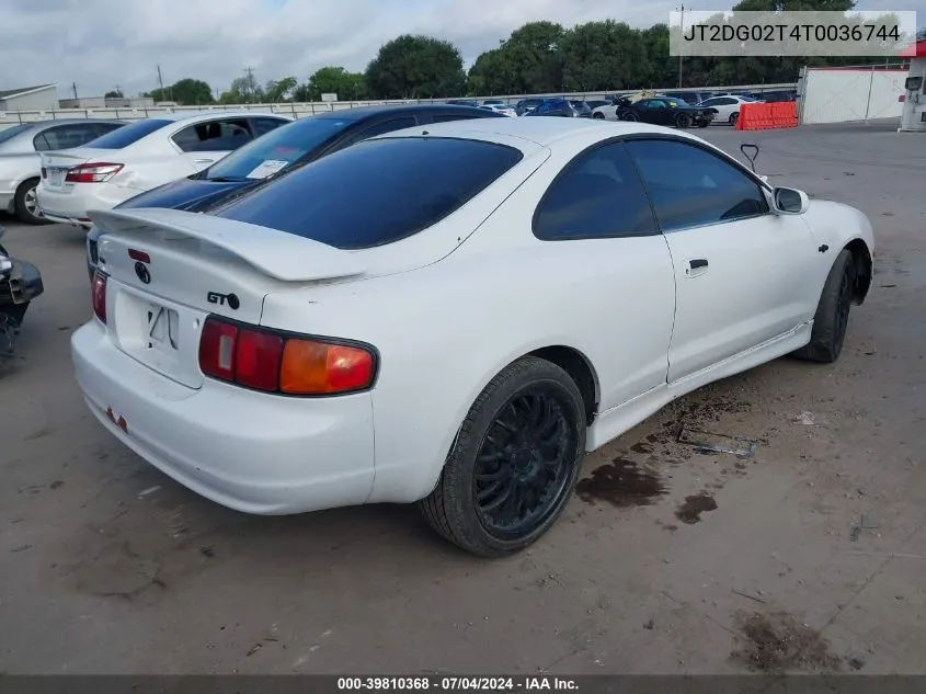 1996 Toyota Celica Gt VIN: JT2DG02T4T0036744 Lot: 39810368