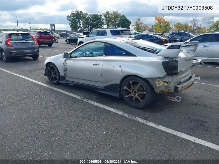 JTDDY32T7Y0003508 2000 Toyota Celica Gt-S