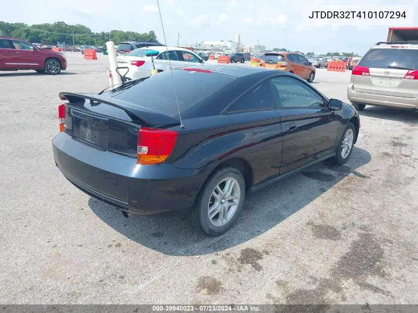 2001 Toyota Celica Gt VIN: JTDDR32T410107294 Lot: 39940023