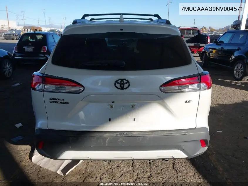 7MUCAAAG9NV004571 2022 Toyota Corolla Cross Le