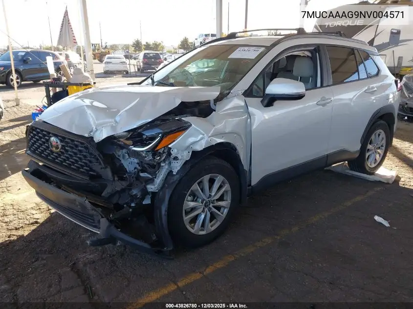 7MUCAAAG9NV004571 2022 Toyota Corolla Cross Le
