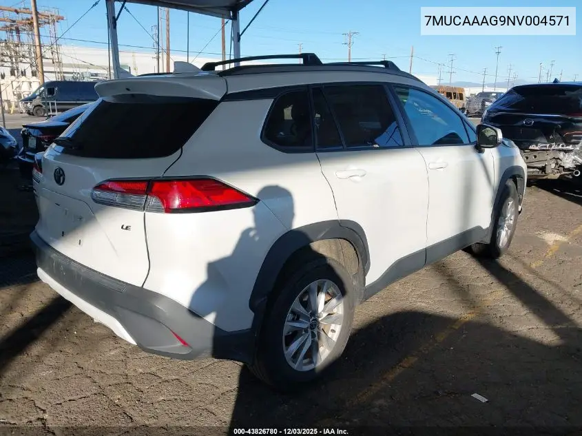 7MUCAAAG9NV004571 2022 Toyota Corolla Cross Le