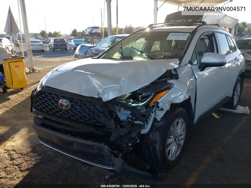 7MUCAAAG9NV004571 2022 Toyota Corolla Cross Le