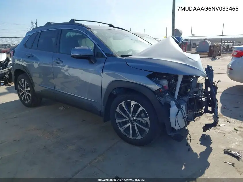 7MUDAAAG6NV033465 2022 Toyota Corolla Cross Xle
