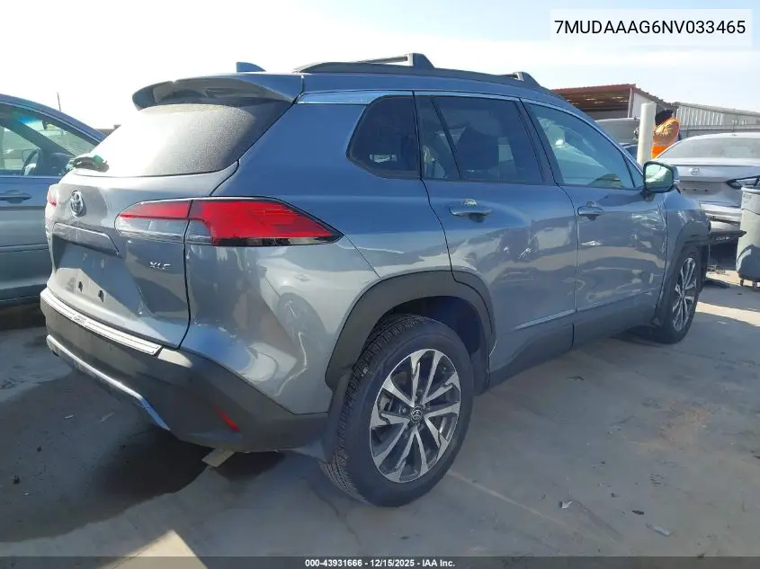 7MUDAAAG6NV033465 2022 Toyota Corolla Cross Xle