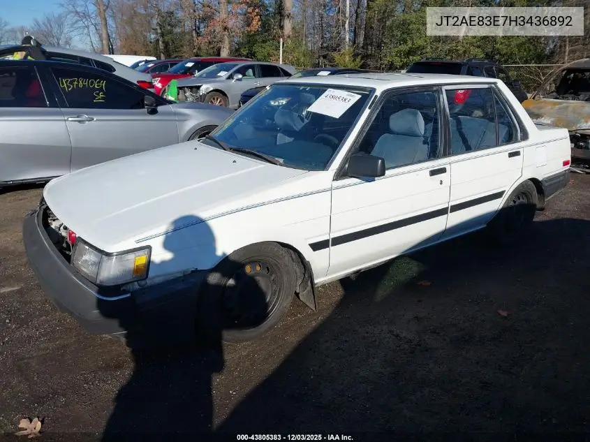 JT2AE83E7H3436892 1987 Toyota Corolla Le