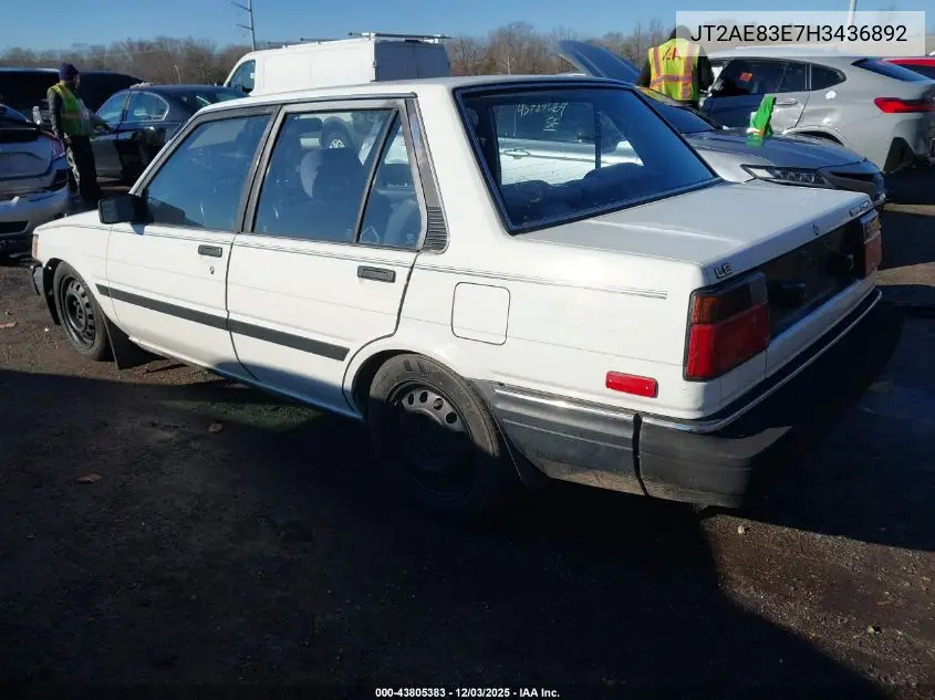 JT2AE83E7H3436892 1987 Toyota Corolla Le