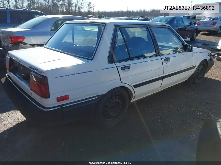 JT2AE83E7H3436892 1987 Toyota Corolla Le