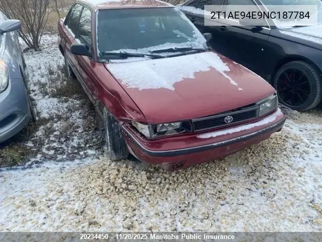 2T1AE94E9NC187784 1992 Toyota Corolla Lsx