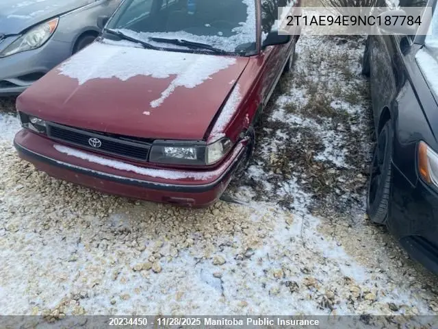 2T1AE94E9NC187784 1992 Toyota Corolla Lsx