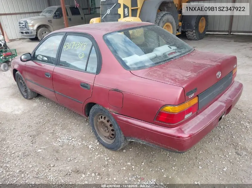 1NXAE09B1SZ347922 1995 Toyota Corolla Le/Dx
