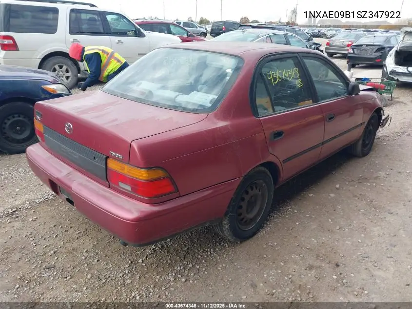 1NXAE09B1SZ347922 1995 Toyota Corolla Le/Dx