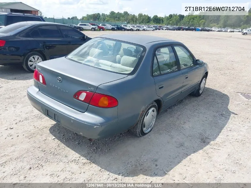 1998 Toyota Corolla Ve/Ce/Le VIN: 2T1BR12E6WC712704 Lot: 12067660