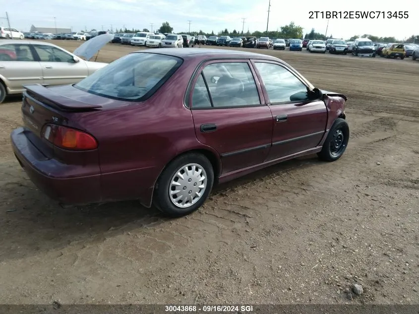 1998 Toyota Corolla Ve/Ce/Le VIN: 2T1BR12E5WC713455 Lot: 30043868