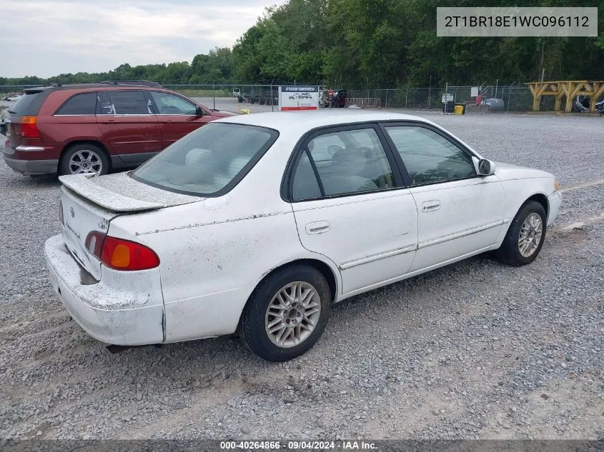 1998 Toyota Corolla Le VIN: 2T1BR18E1WC096112 Lot: 40264866