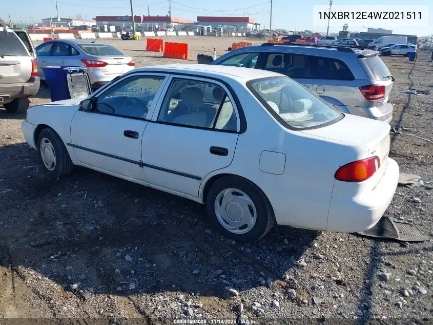 1NXBR12E4WZ021511 1998 Toyota Corolla Ce