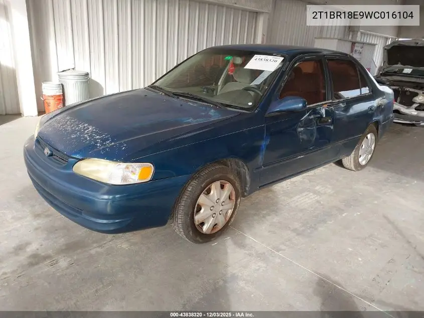 2T1BR18E9WC016104 1998 Toyota Corolla Le