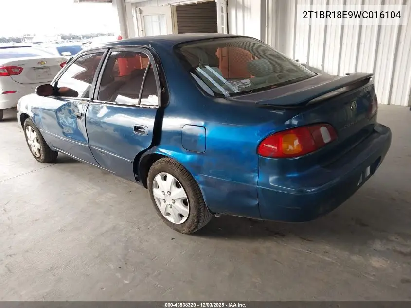 2T1BR18E9WC016104 1998 Toyota Corolla Le