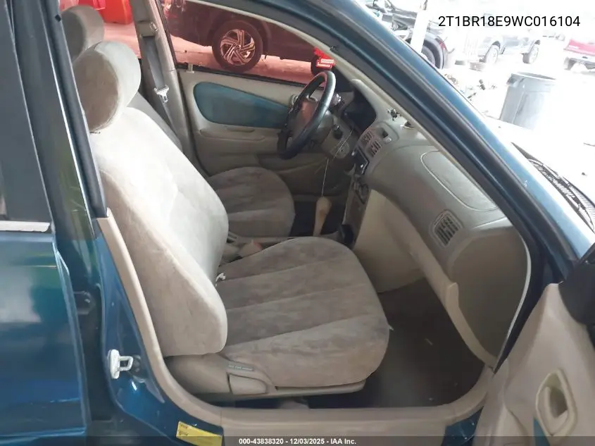 2T1BR18E9WC016104 1998 Toyota Corolla Le