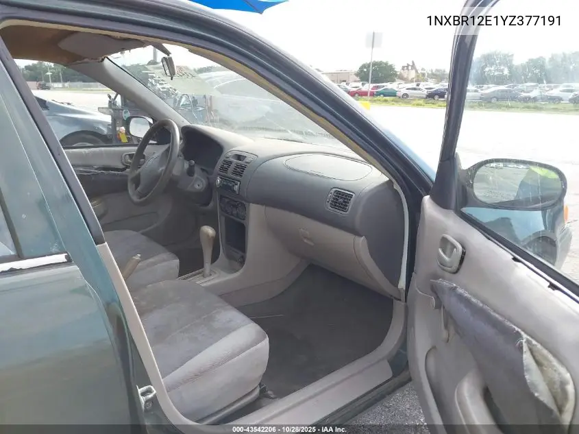 1NXBR12E1YZ377191 2000 Toyota Corolla Ve