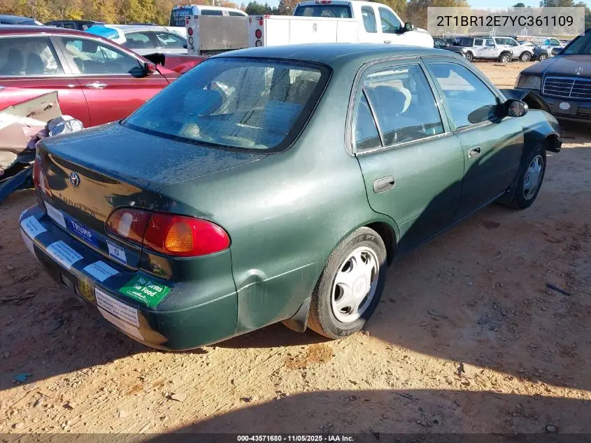 2T1BR12E7YC361109 2000 Toyota Corolla Ve