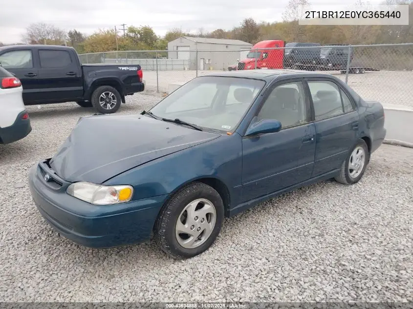 2T1BR12E0YC365440 2000 Toyota Corolla Le