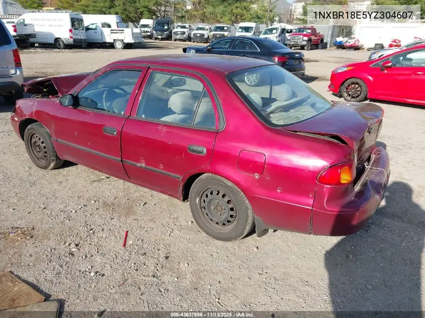 1NXBR18E5YZ304607 2000 Toyota Corolla Ce