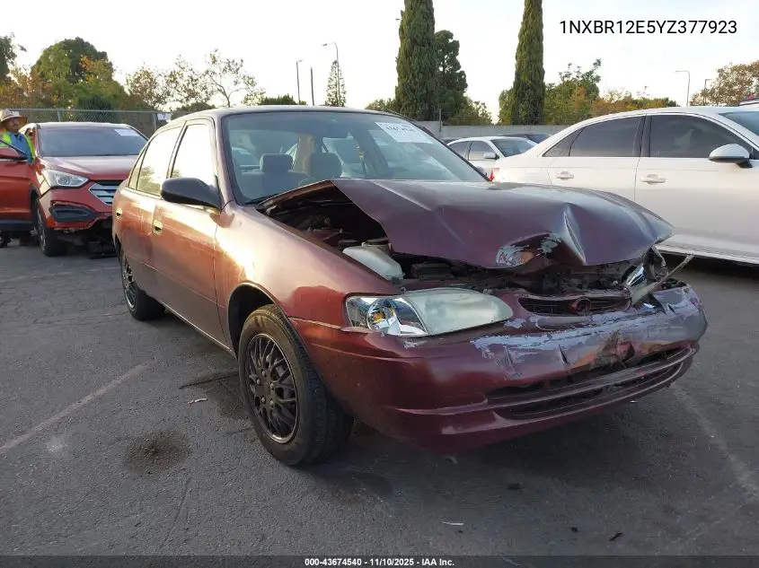 1NXBR12E5YZ377923 2000 Toyota Corolla Ve