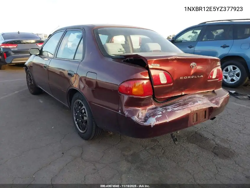 1NXBR12E5YZ377923 2000 Toyota Corolla Ve
