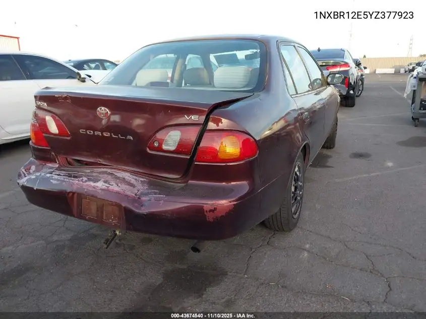 1NXBR12E5YZ377923 2000 Toyota Corolla Ve