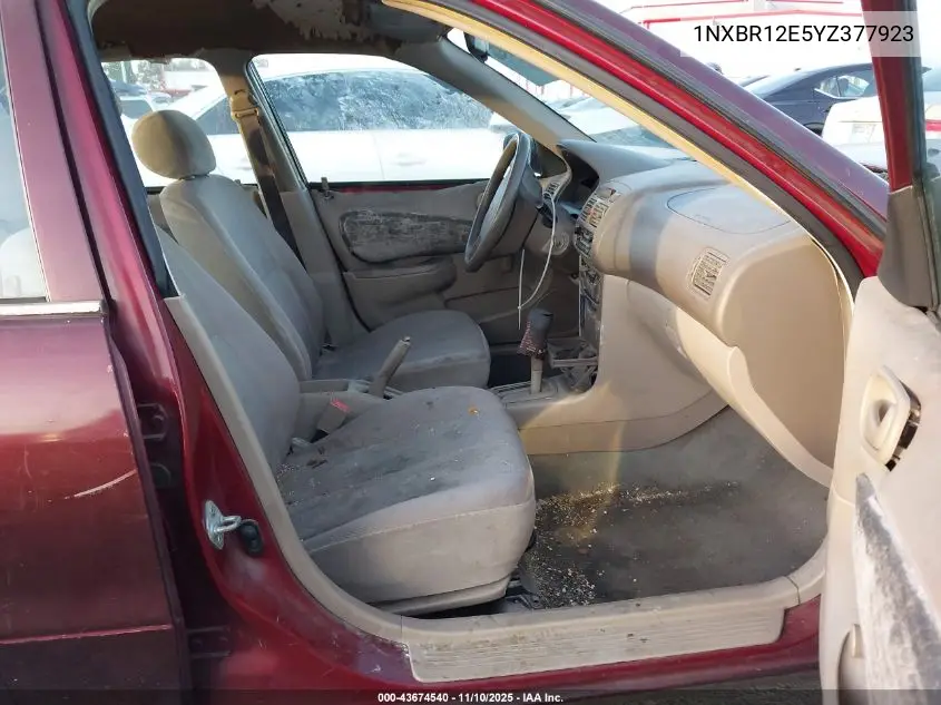 1NXBR12E5YZ377923 2000 Toyota Corolla Ve