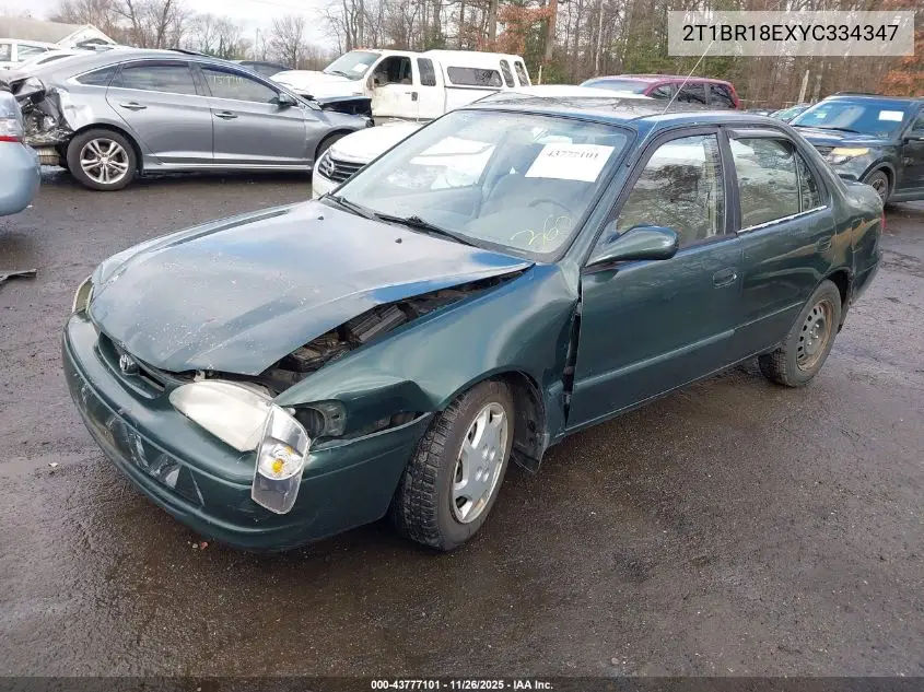 2T1BR18EXYC334347 2000 Toyota Corolla Le