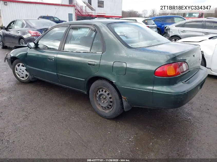 2T1BR18EXYC334347 2000 Toyota Corolla Le