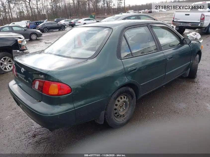 2T1BR18EXYC334347 2000 Toyota Corolla Le