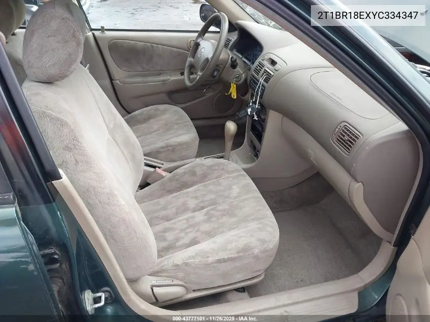 2T1BR18EXYC334347 2000 Toyota Corolla Le